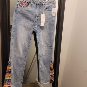 DRIFTWOOD Light Blue Jeans with Multicolor Accents